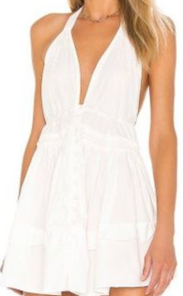 Free People White Cotton Sail Away Halter Dress - Picture 4 of 9